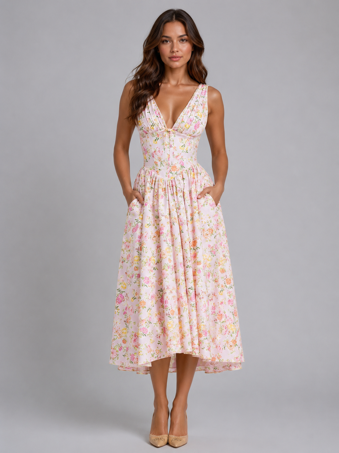 Olivia | Wedding Guest Midi Dress Women