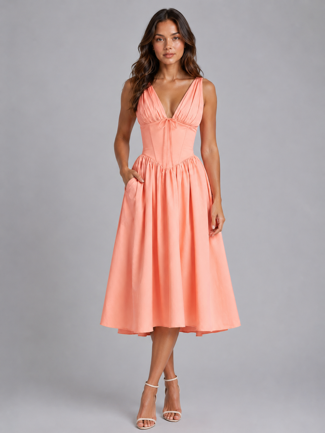 Olivia | Wedding Guest Midi Dress Women