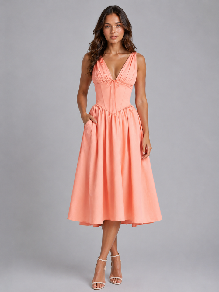 Olivia | Wedding Guest Midi Dress Women