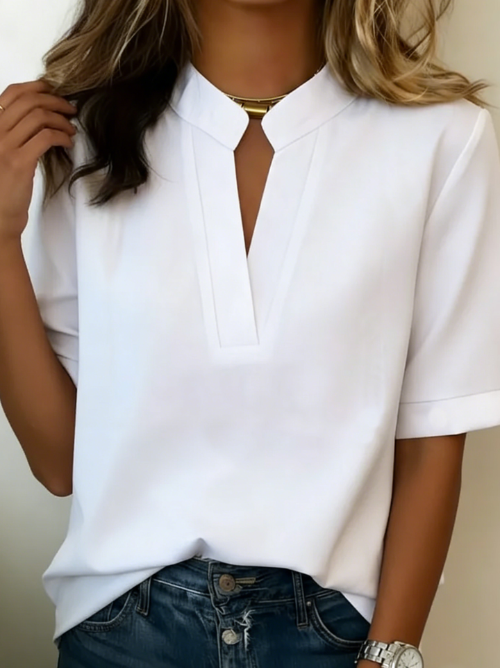 Bronte | Women Clothing Short Sleeve V-Neck Blouse
