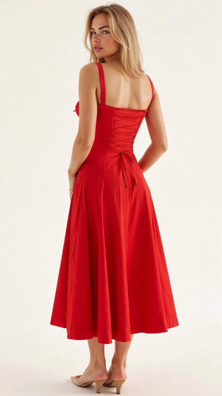 Matilda | Wedding Guest Satin Midi Dress