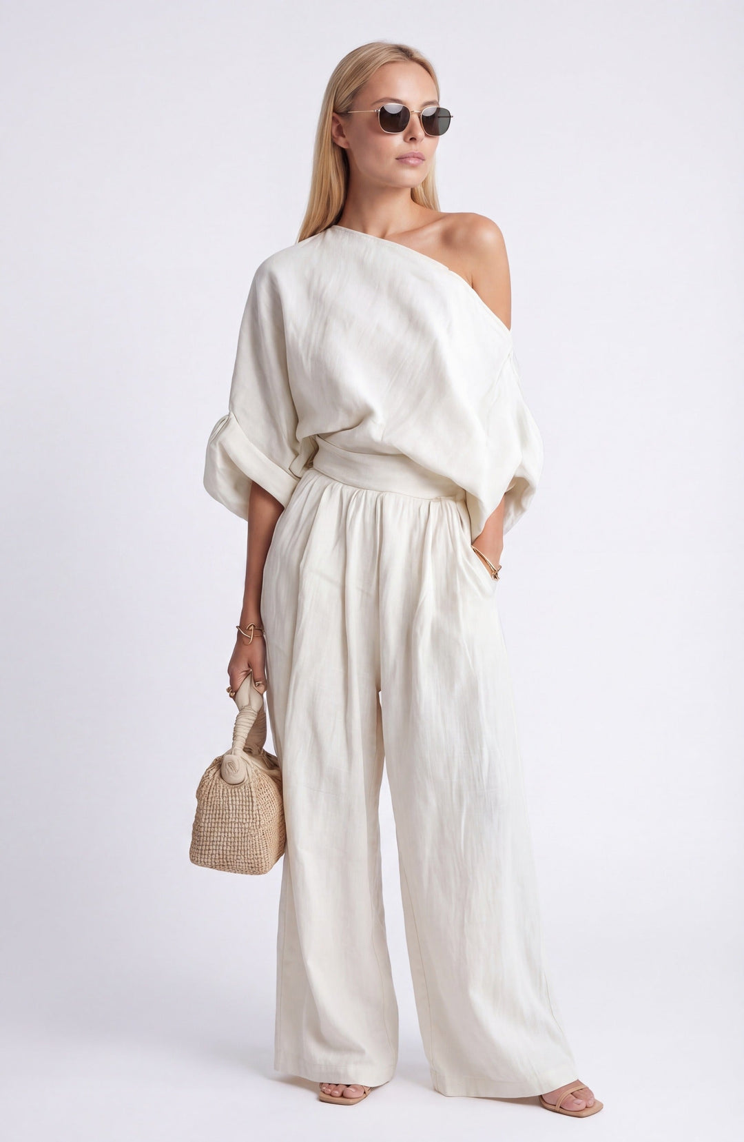Florence | Women Clothing Linen Wide-Leg Trousers