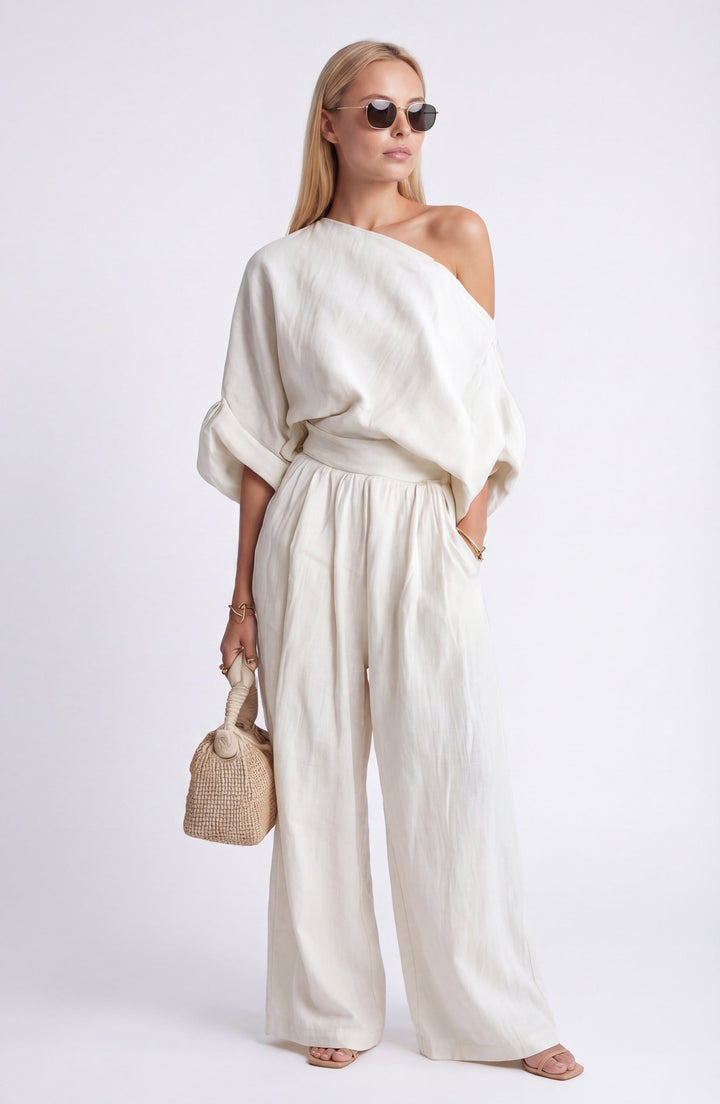 Florence | Women Clothing Linen Wide-Leg Trousers