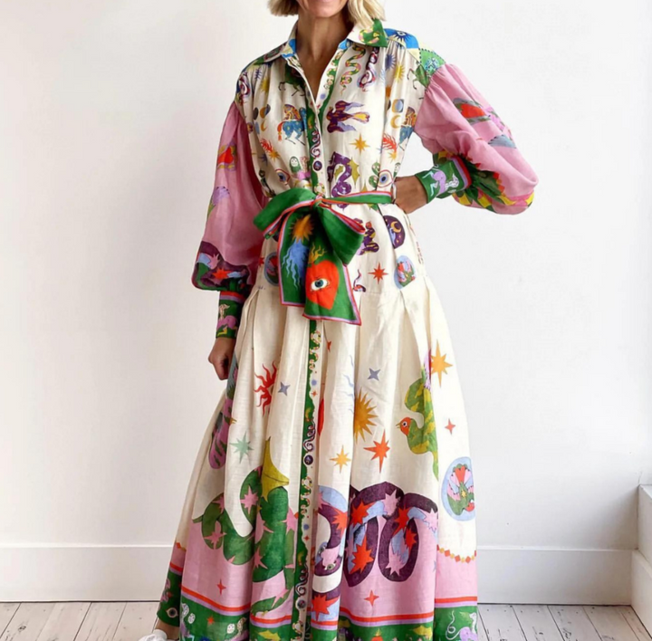 Ava | Printed Maxi Dress for Women