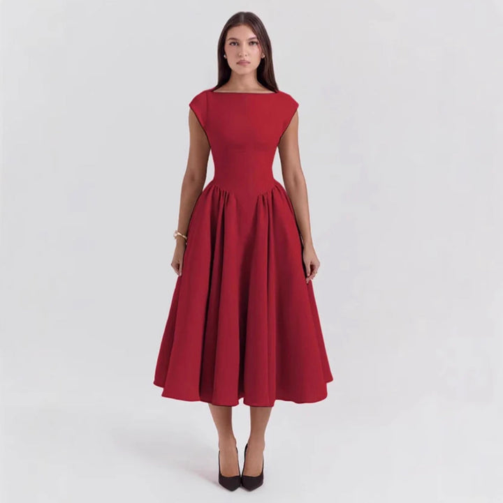 Millie | Wedding Guest Pleated Midi Flare Dress