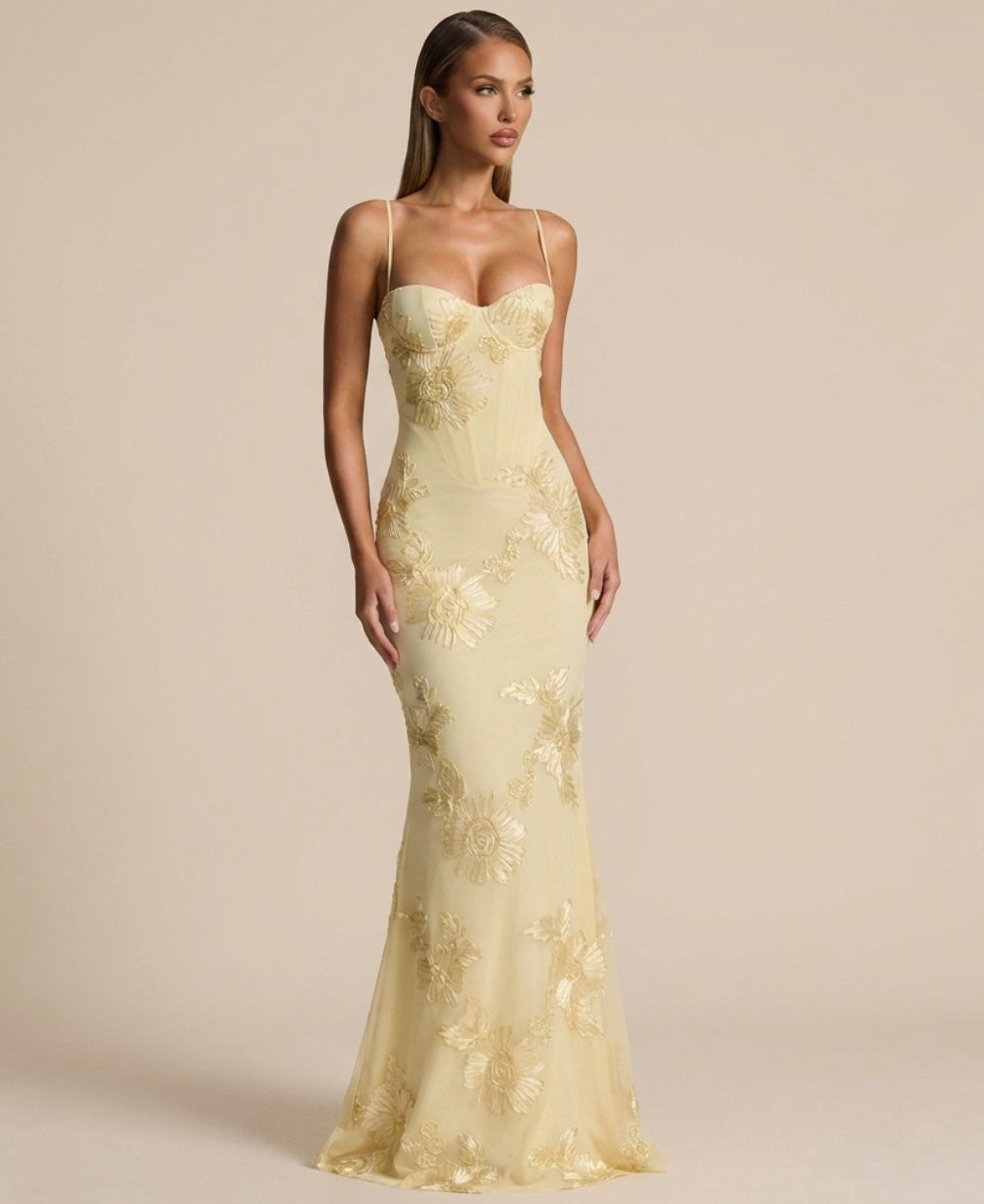 Daisy | Wedding Guest Floral Corset Maxi Dress