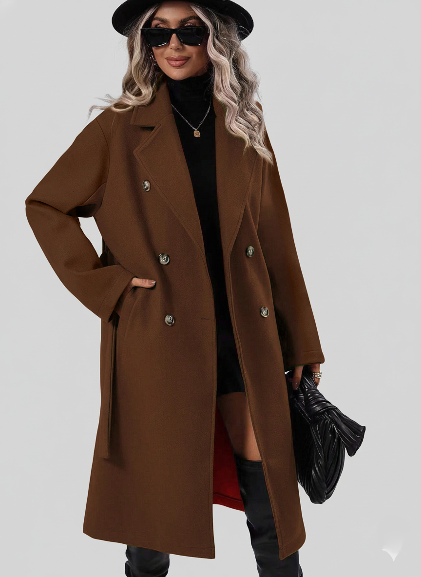 Cressida | Womens Coat Double-Breasted Midi