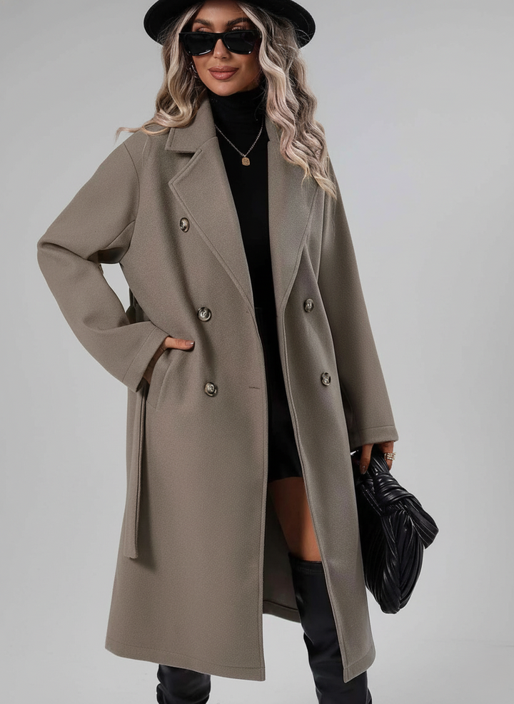 Cressida | Womens Coat Double-Breasted Midi