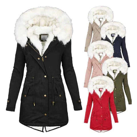 Amelia | Womens Fur Hood Puffer Jacket Coat