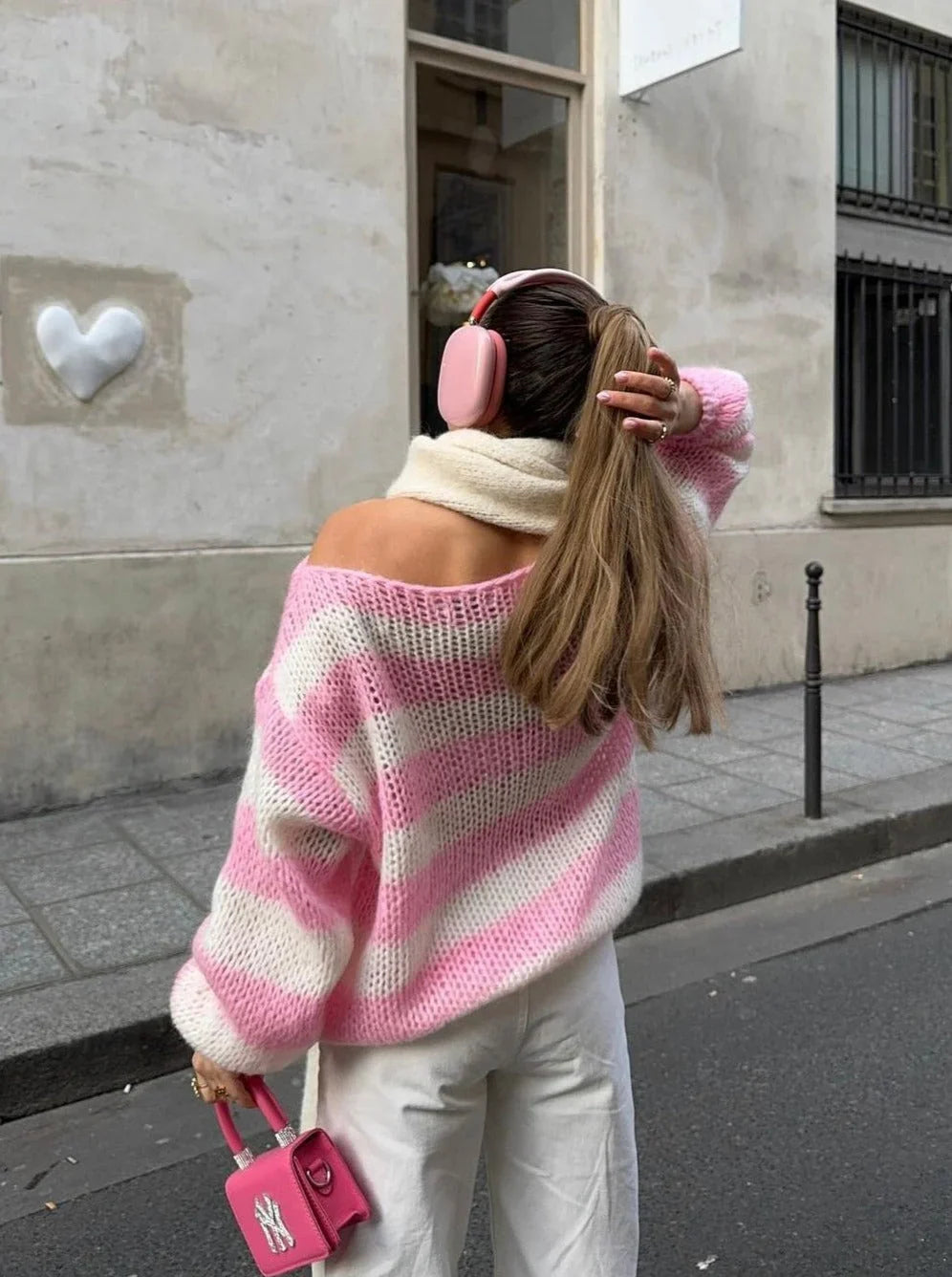 Jade Striped Knit Pullover