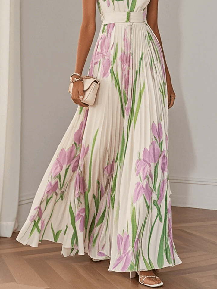 Freya | Wedding Guest Pleated Maxi Dress
