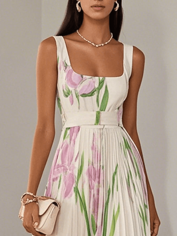 Freya | Wedding Guest Pleated Maxi Dress