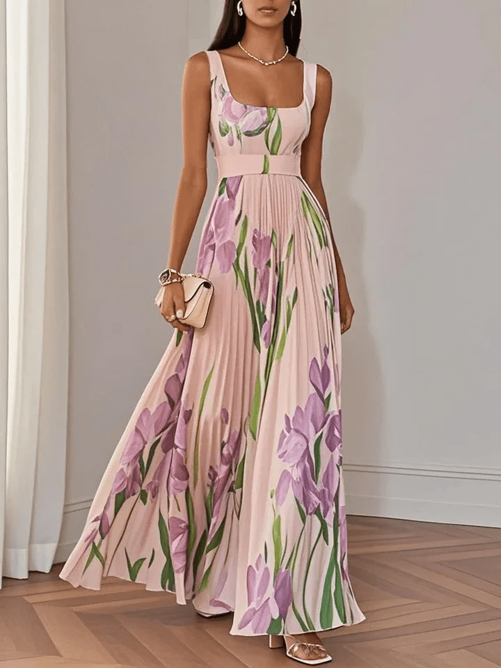 Freya | Wedding Guest Pleated Maxi Dress