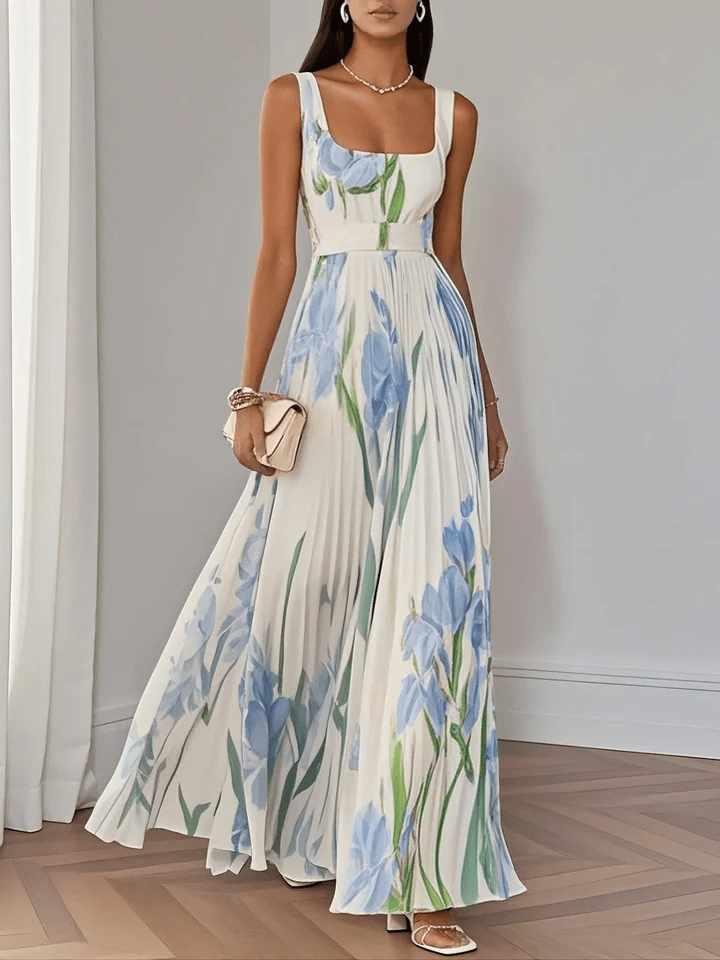 Freya | Wedding Guest Pleated Maxi Dress