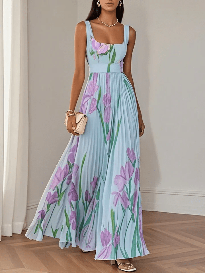 Freya | Wedding Guest Pleated Maxi Dress