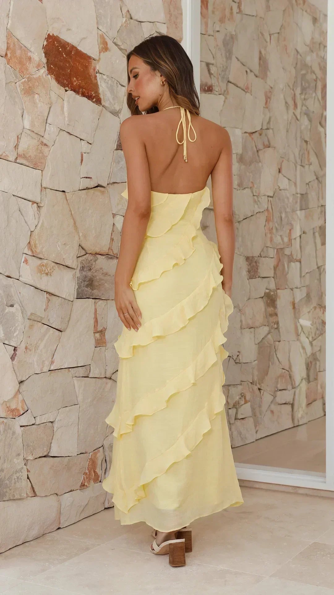 Beatrice | Wedding Guest Ruffle Maxi Dress