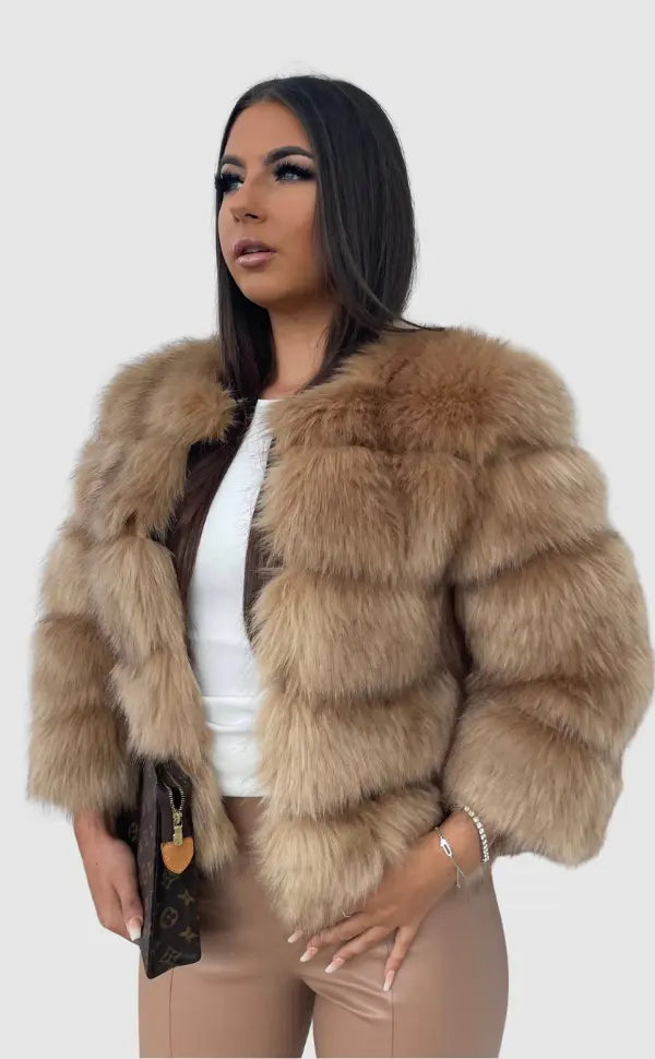 Sienna | Womens Cropped Fur Coat Jacket
