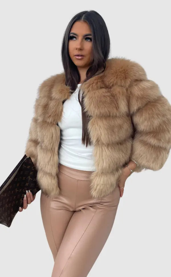 Sienna | Womens Cropped Fur Coat Jacket