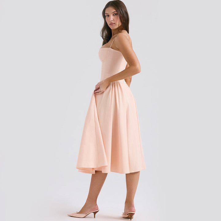 Gemma | Wedding Guest Bustier Midi Dress Women