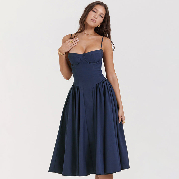 Gemma | Wedding Guest Bustier Midi Dress Women
