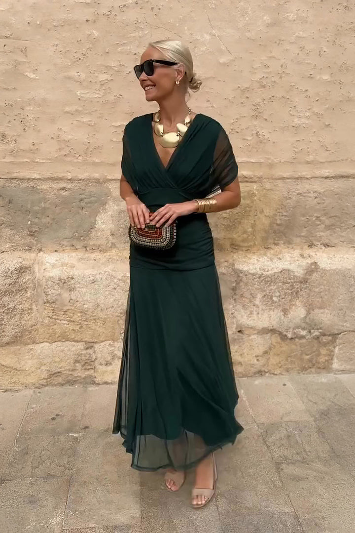 Arabella | Wedding Guest Chiffon Maxi Wrap Dress