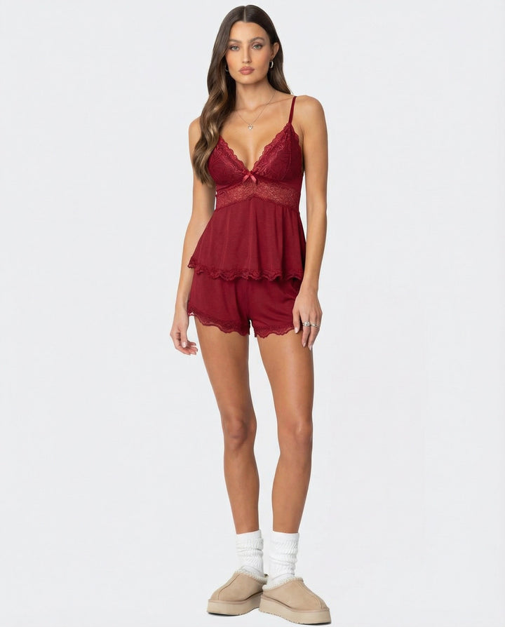 Pippa | Lace Cami Top and Shorts Set Women