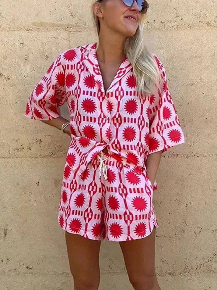 Tilly | Women Clothing Printed Short Sleeve Co-ord Set