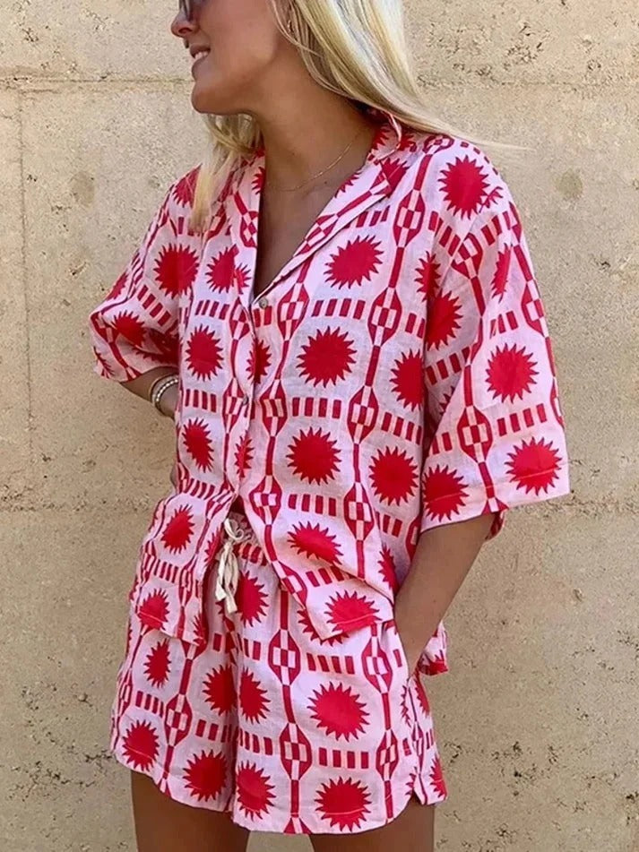 Tilly | Women Clothing Printed Short Sleeve Co-ord Set