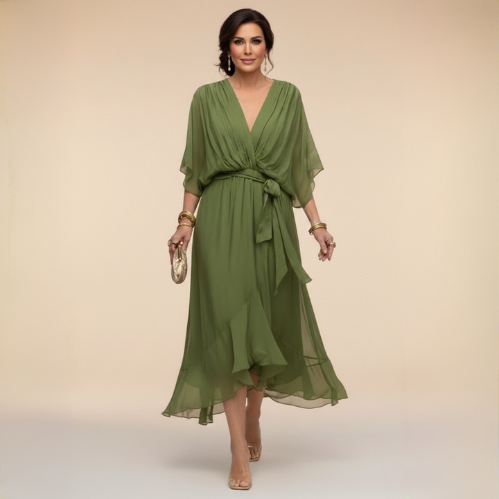 Hattie | Wedding Guest Wrap Midi Dress Women
