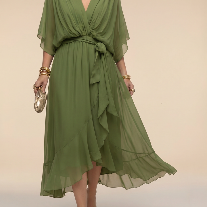 Hattie | Wedding Guest Wrap Midi Dress Women