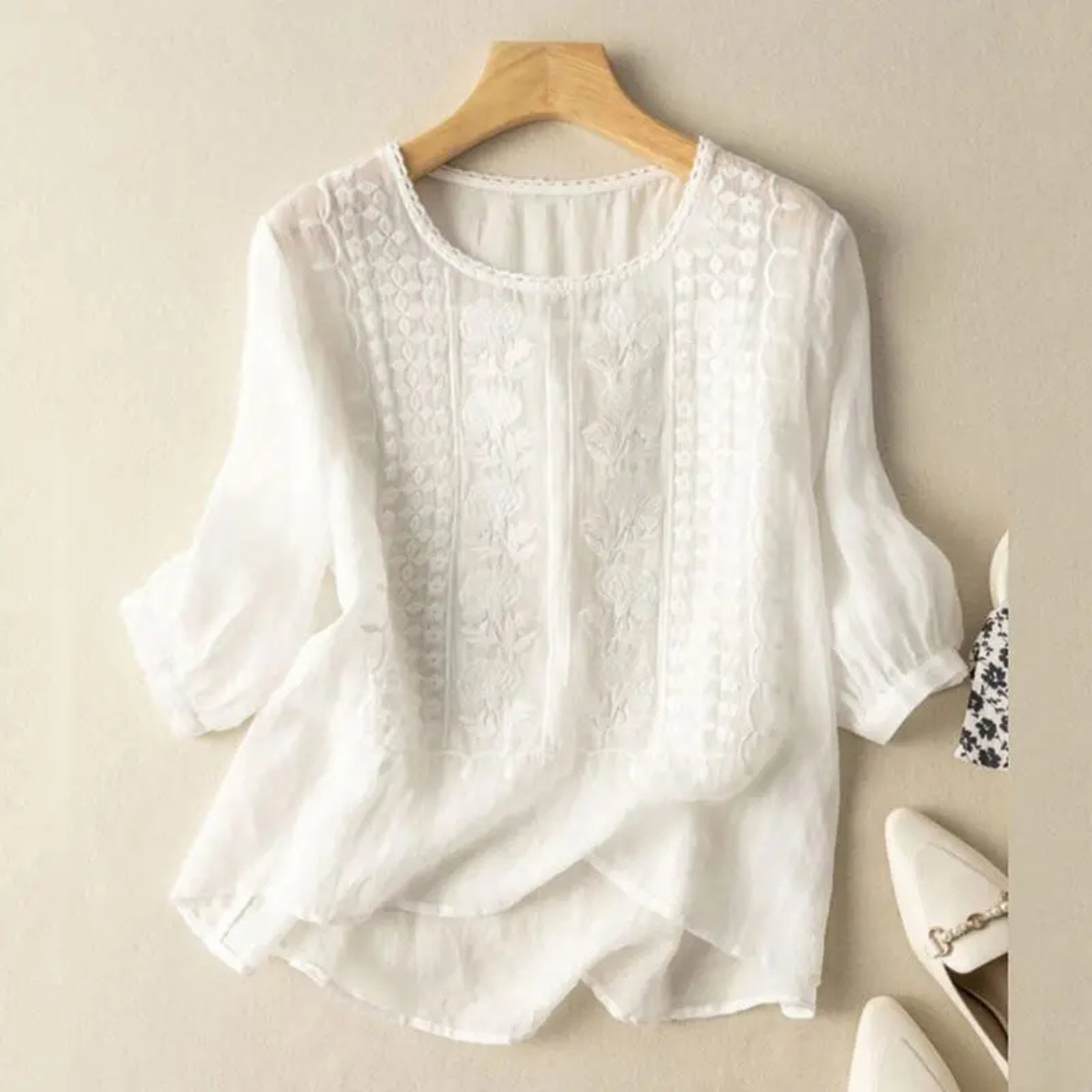 Poppy | Embroidered Women Clothing Linen Blouse