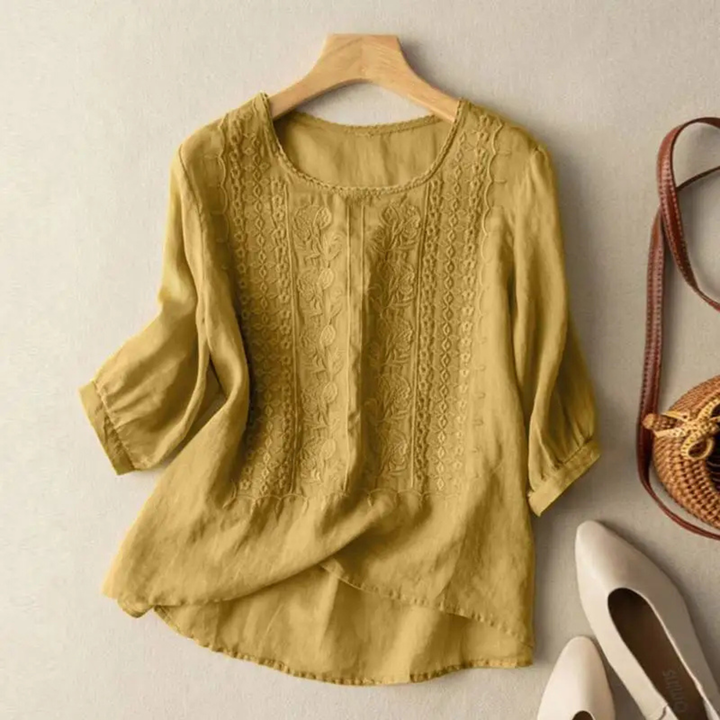 Poppy | Embroidered Women Clothing Linen Blouse