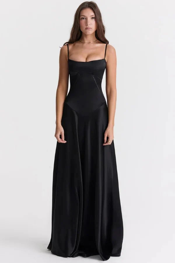 Phoebe | Wedding Guest Satin Maxi Dress Women