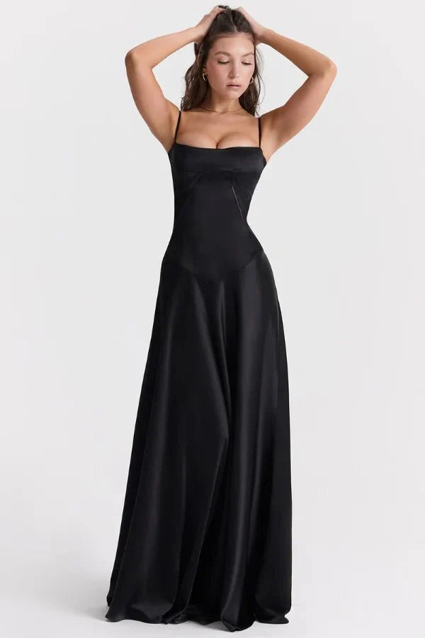 Phoebe | Wedding Guest Satin Maxi Dress Women