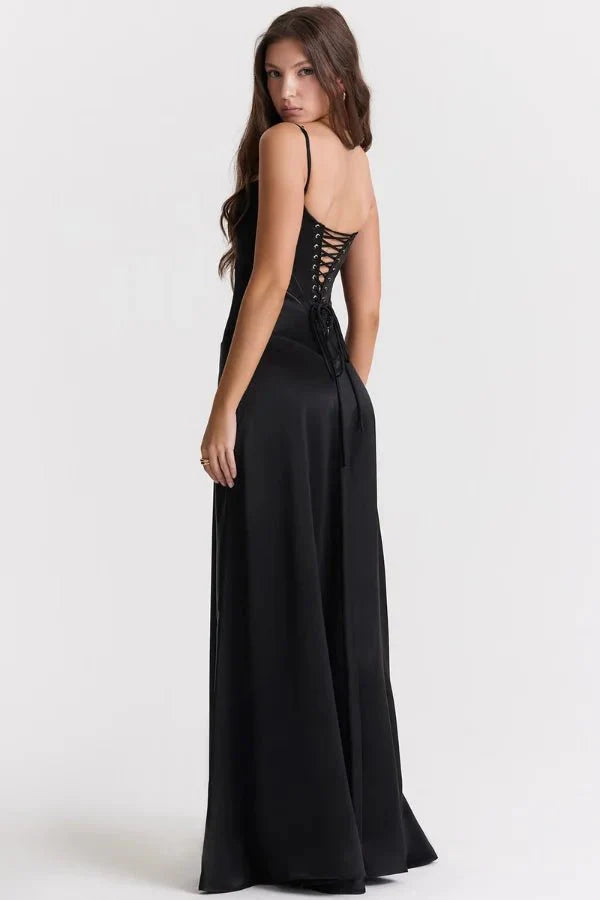 Phoebe | Wedding Guest Satin Maxi Dress Women