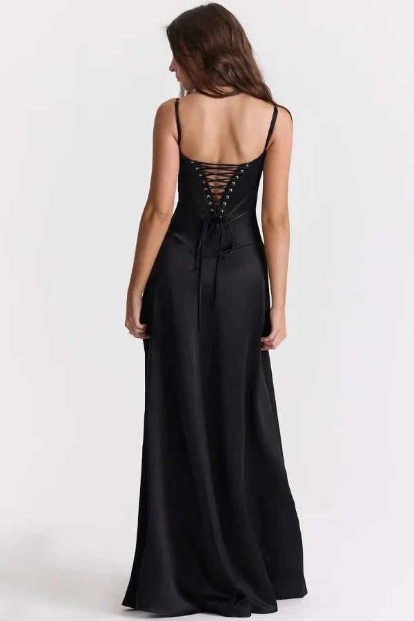 Phoebe | Wedding Guest Satin Maxi Dress Women