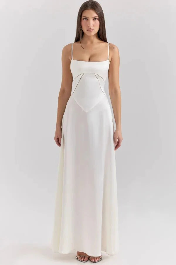 Phoebe | Wedding Guest Satin Maxi Dress Women