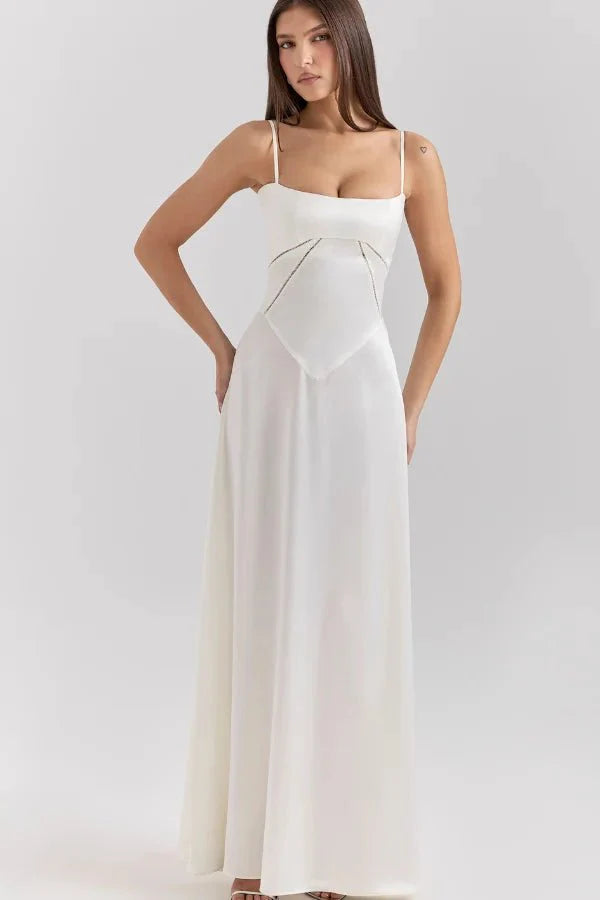 Phoebe | Wedding Guest Satin Maxi Dress Women