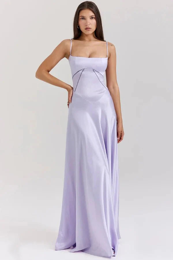 Phoebe | Wedding Guest Satin Maxi Dress Women