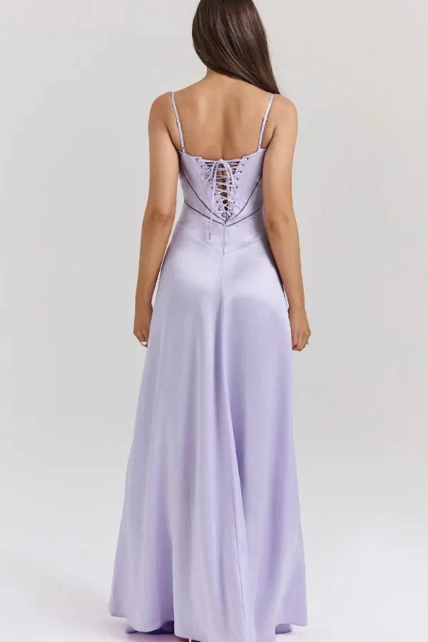 Phoebe | Wedding Guest Satin Maxi Dress Women