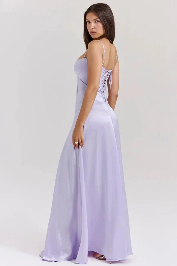 Phoebe | Wedding Guest Satin Maxi Dress Women