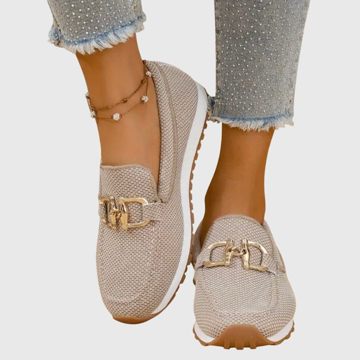 Cressida | Women Slip-On Knit Sneaker with Buckle