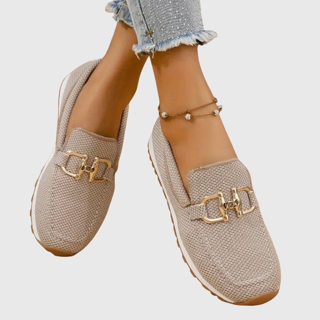 Cressida | Women Slip-On Knit Sneaker with Buckle