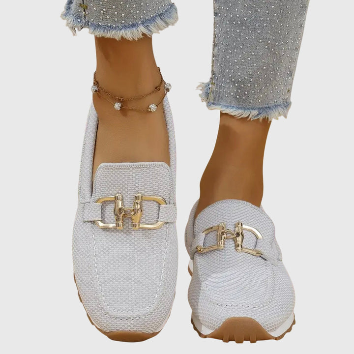 Cressida | Women Slip-On Knit Sneaker with Buckle