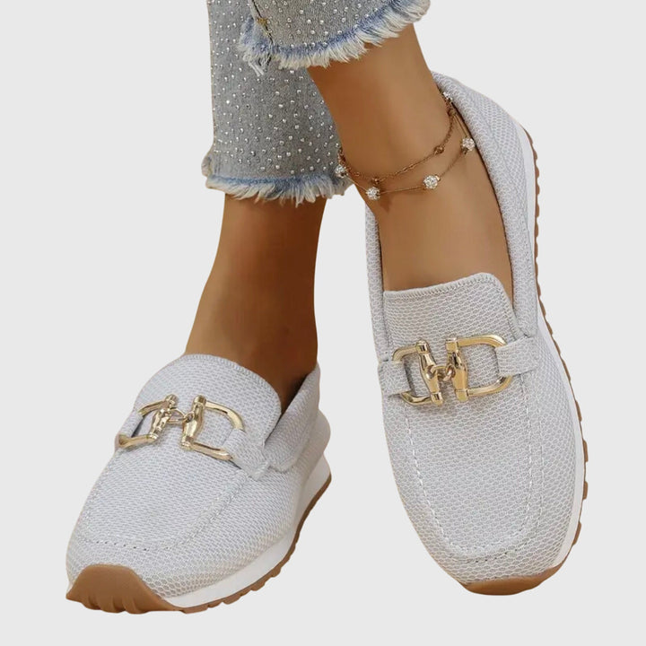 Cressida | Women Slip-On Knit Sneaker with Buckle