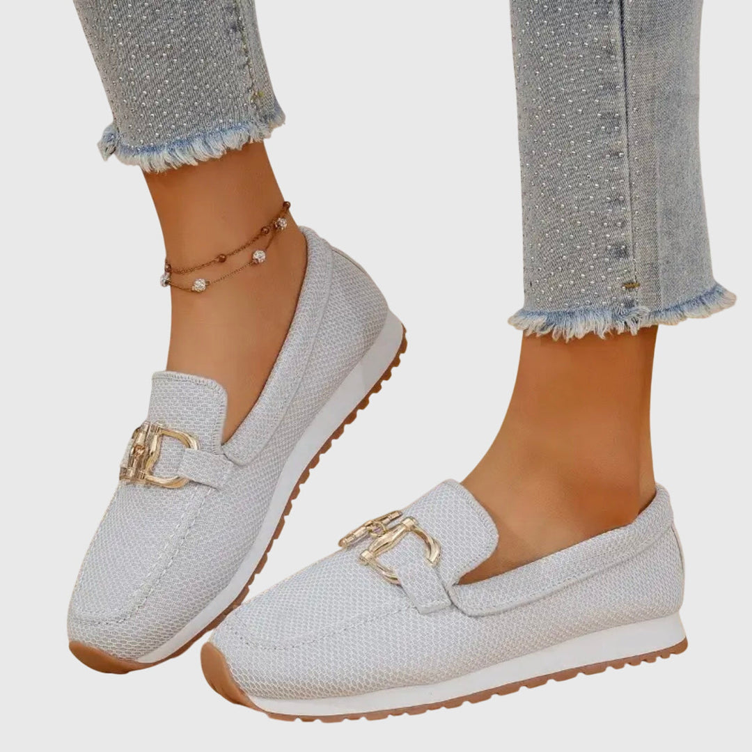 Cressida | Women Slip-On Knit Sneaker with Buckle