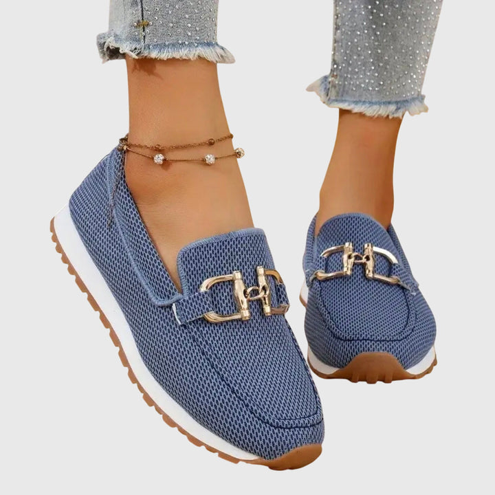 Cressida | Women Slip-On Knit Sneaker with Buckle