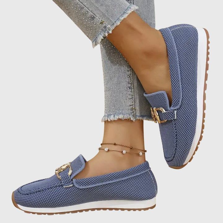 Cressida | Women Slip-On Knit Sneaker with Buckle