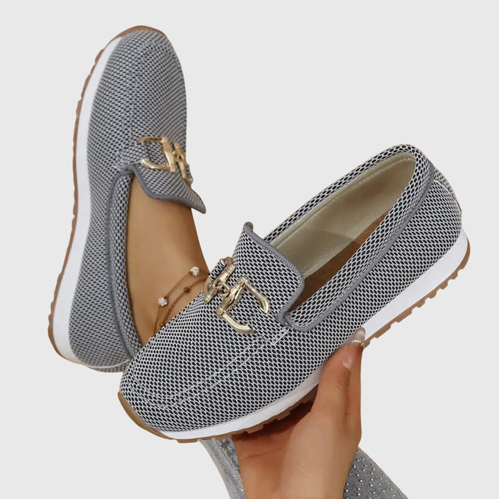 Cressida | Women Slip-On Knit Sneaker with Buckle