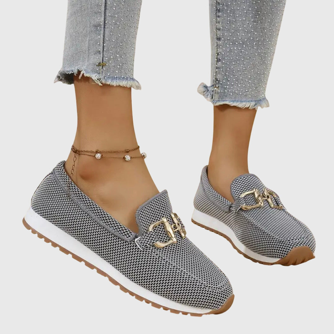 Cressida | Women Slip-On Knit Sneaker with Buckle